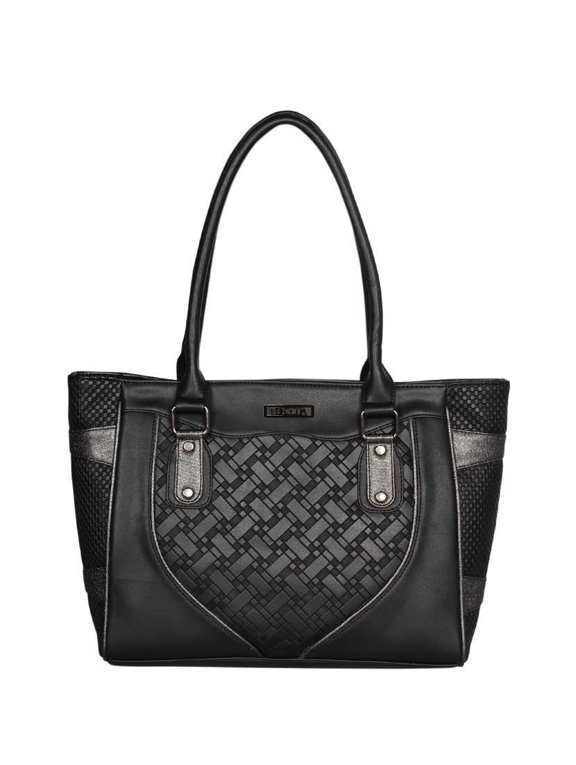 black leatherette regular handbag - 16738926 - Zoom Image - 0