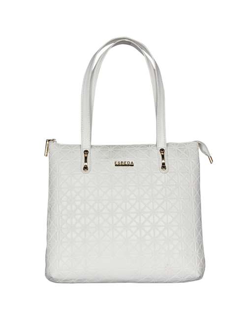 white leatherette regular handbag - 16738936 -  Standard Image - 0