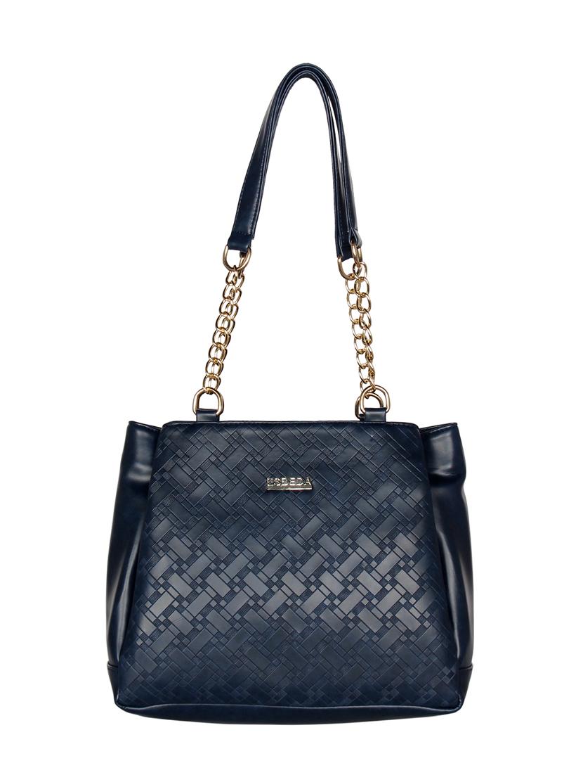 blue leatherette regular handbag - 16738950 - Zoom Image - 0