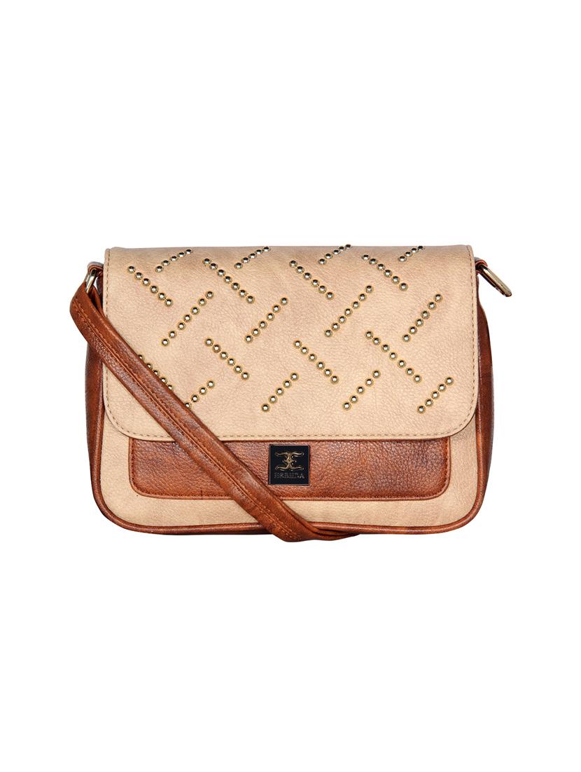 tan leatherette (pu) sling bag - 16738976 - Zoom Image - 0