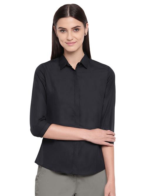 curved hem solid shirt  - 16739123 -  Standard Image - 0