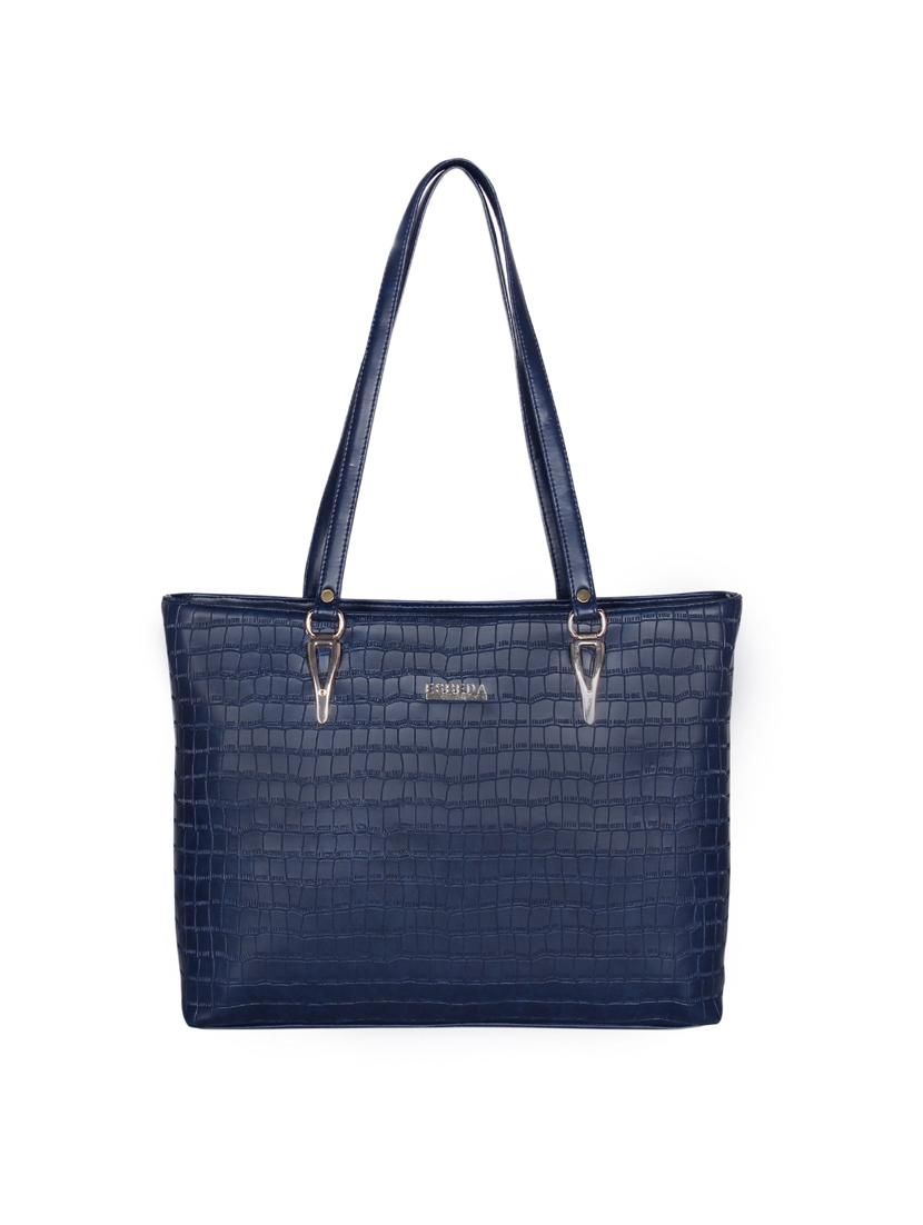 blue leatherette (pu) handbag - 16739345 - Zoom Image - 0