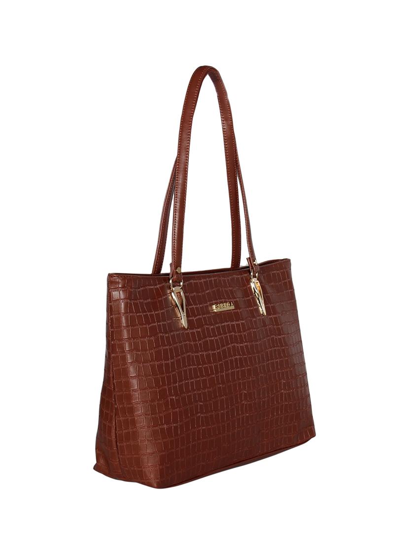 tan leatherette (pu) handbag - 16739347 - Standard Image - 3