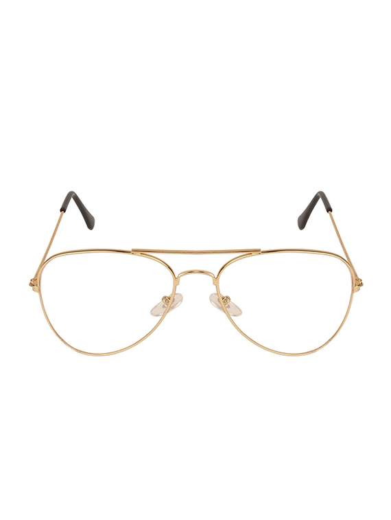 lof full frame aviator gold spectacle s-0068 (size-60)