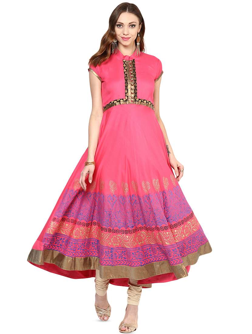 printed flared kurta