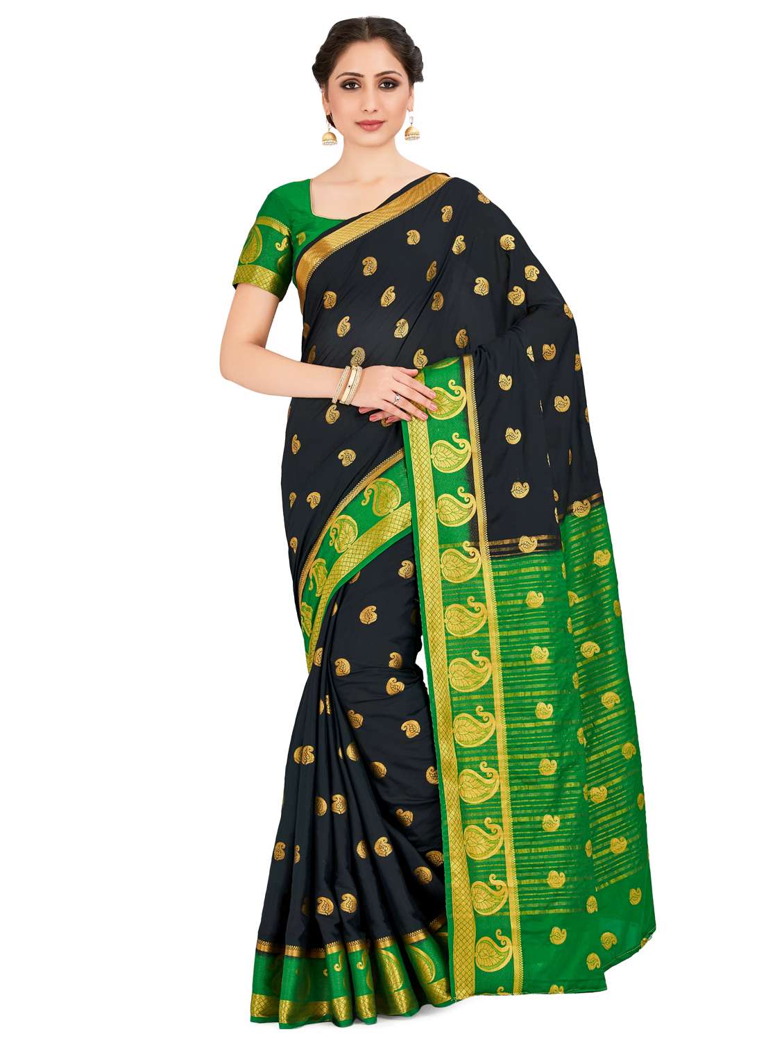 paisley mysore silk saree with blouse