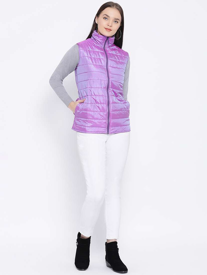 turtle neck solid jacket - 16750746 -  Standard Image - 3