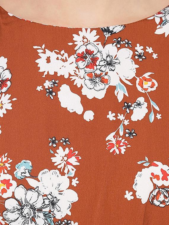 tie front floral maxi dress - 16750820 - Standard Image - 3