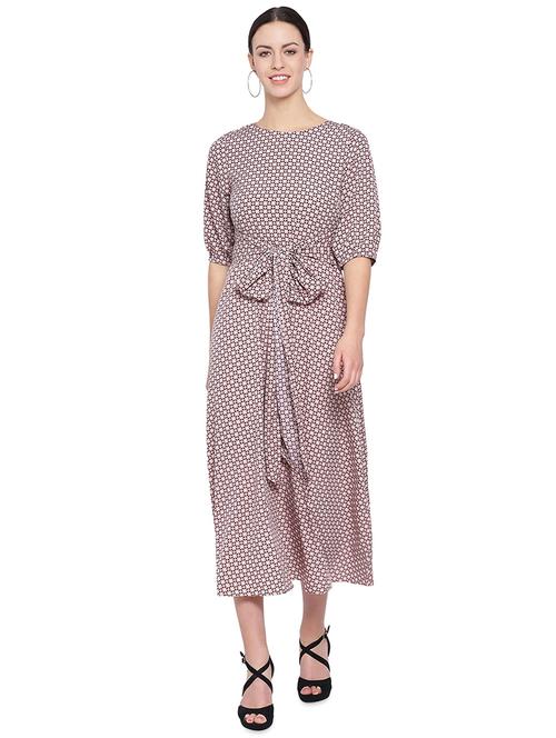 tie front printed maxi dress - 16750821 - Standard Image - 0