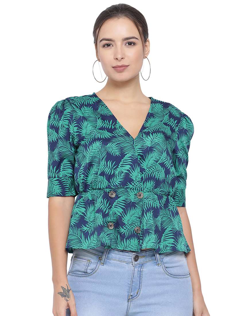 women's peplum v neck top - 16750890 -  Zoom Image - 0