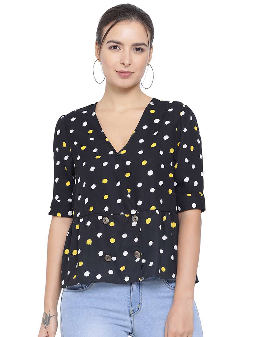 women's peplum v neck top - 16750892 -  Zoom Image - 0