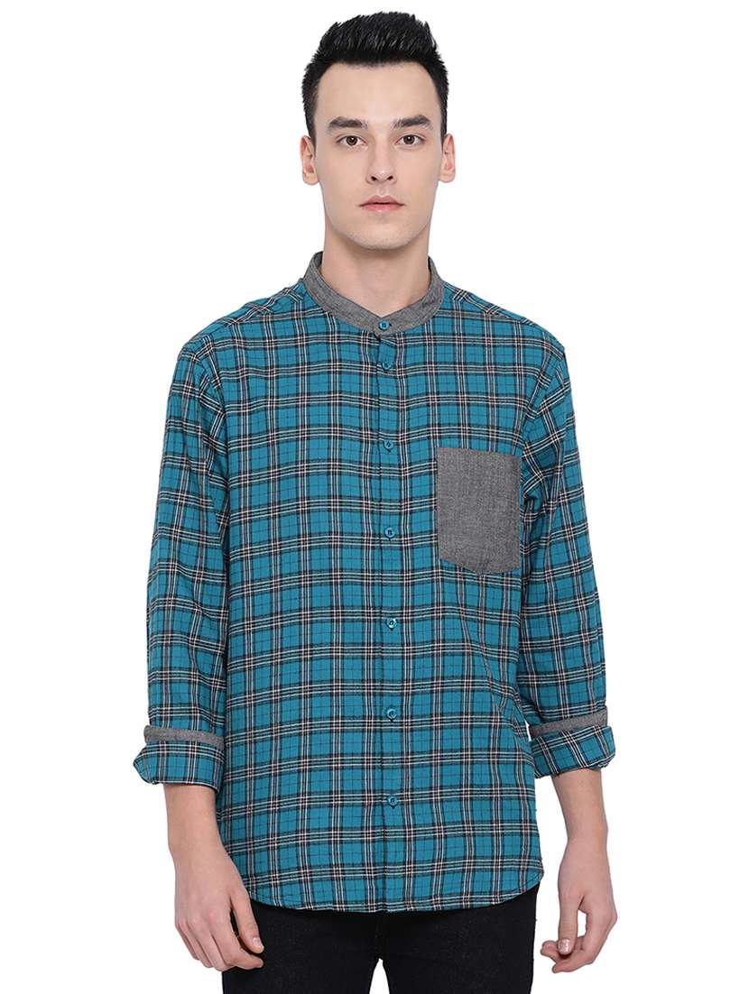 mens checks casual shirt
