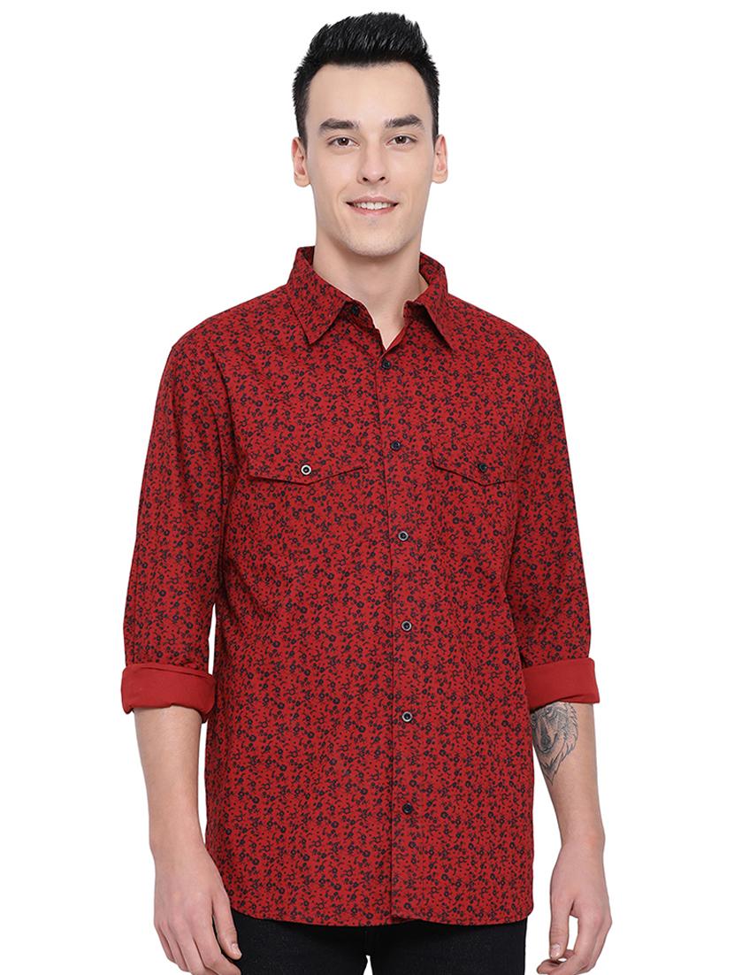 red printed casual shirt - 16751102 - Zoom Image - 0