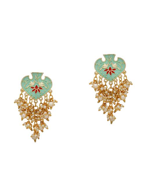 gold brass drop earring - 16751299 -  Standard Image - 0
