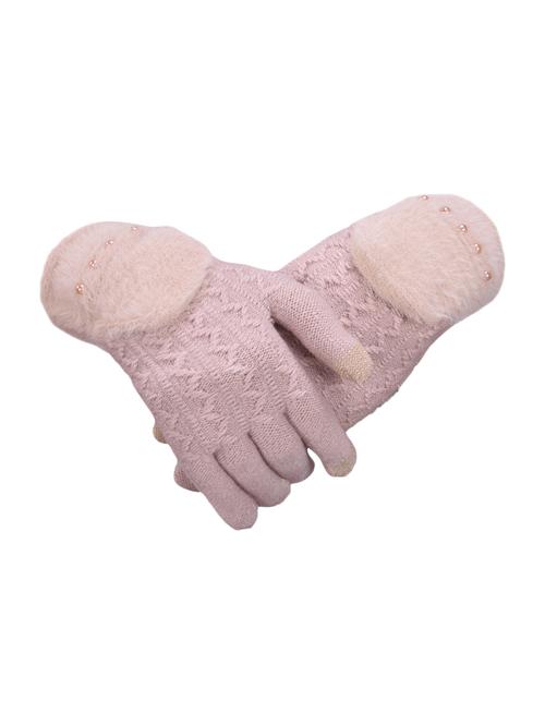 pink wool gloves - 16751386 - Standard Image - 0