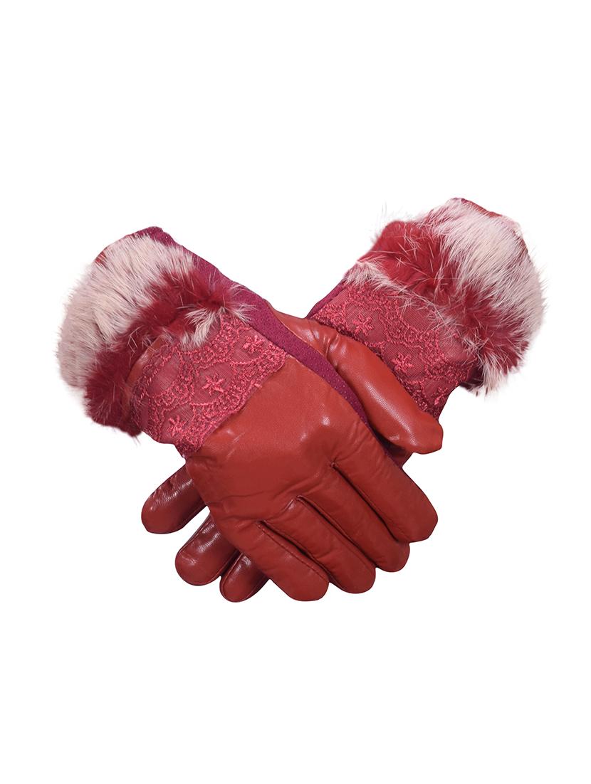 red leatherette gloves - 16751407 - Zoom Image - 0