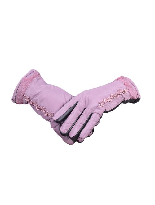 purple leatherette gloves - 16751419 - Standard Image - 0