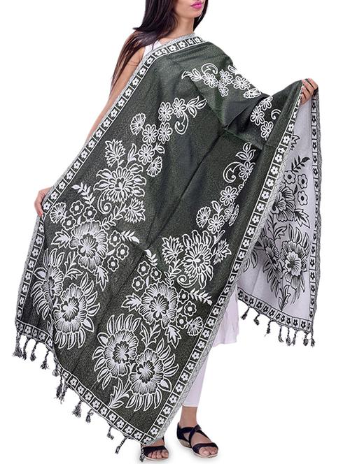 self design wool shawl - 16753364 - Standard Image - 0