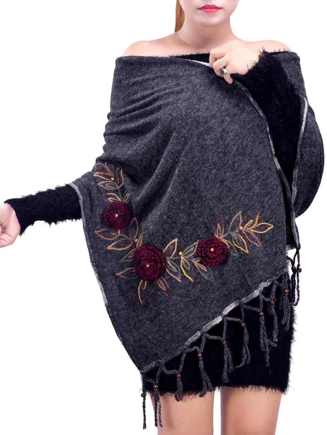 embroidered woolen shawl - 16753422 - Zoom Image - 0