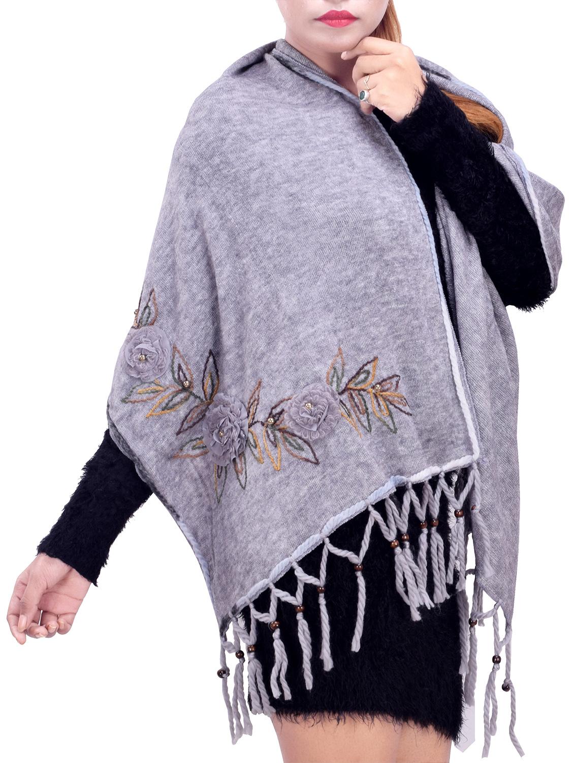 embroidered woolen shawl - 16753423 - Zoom Image - 0