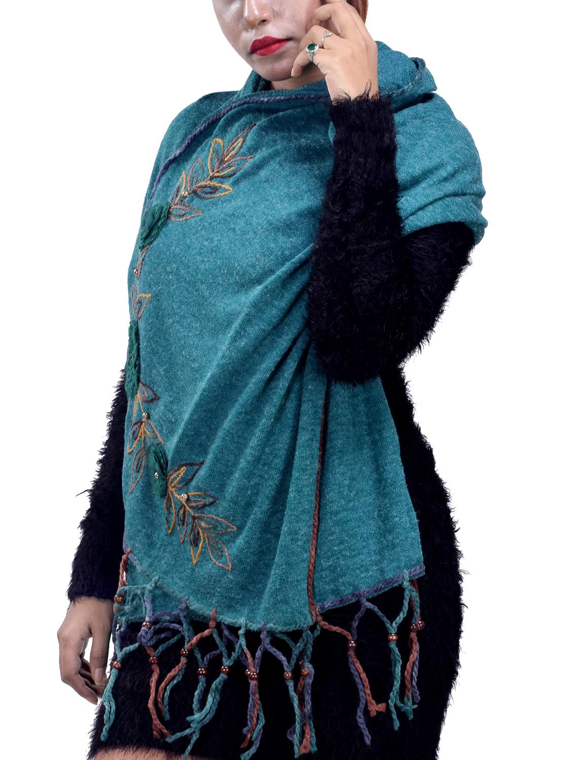 embroidered woolen shawl - 16753425 - Zoom Image - 0
