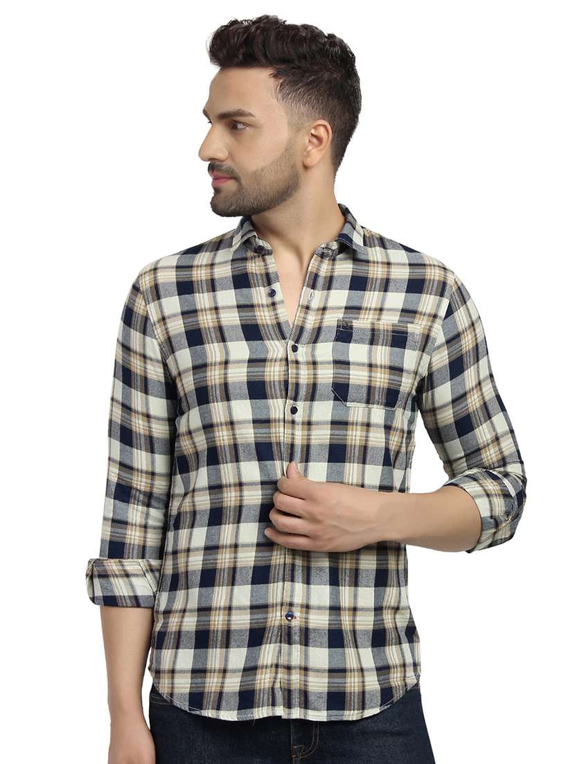 mens checks casual shirt