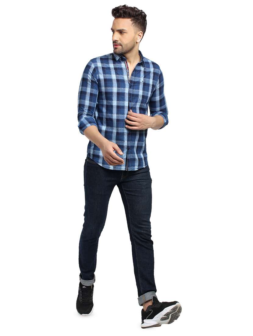 mens checks casual shirt - 16753436 - Standard Image - 3