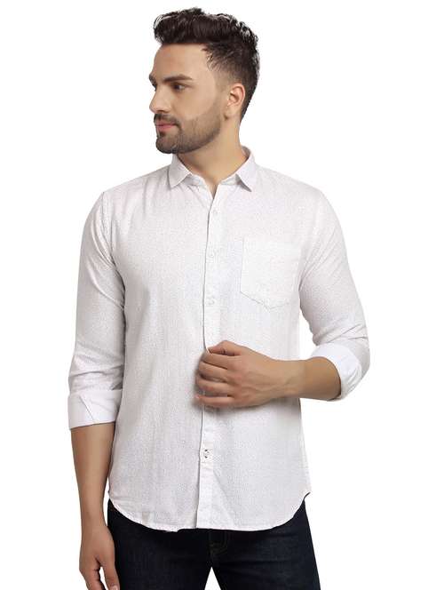 mens micro print casual shirt - 16753442 -  Standard Image - 0