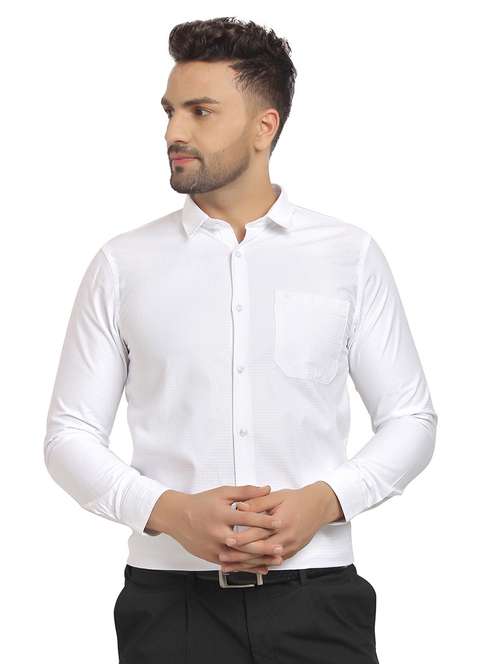 mens self design formal shirt - 16753456 - Standard Image - 0