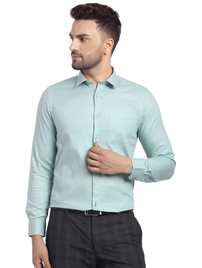 mens solids formal shirt - 16753459 -  Zoom Image - 0