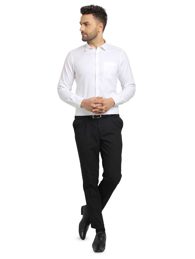 mens solids formal shirt - 16753464 -  Standard Image - 3