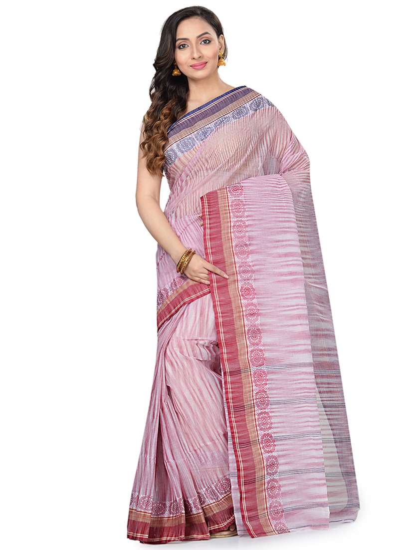 bordered tant saree