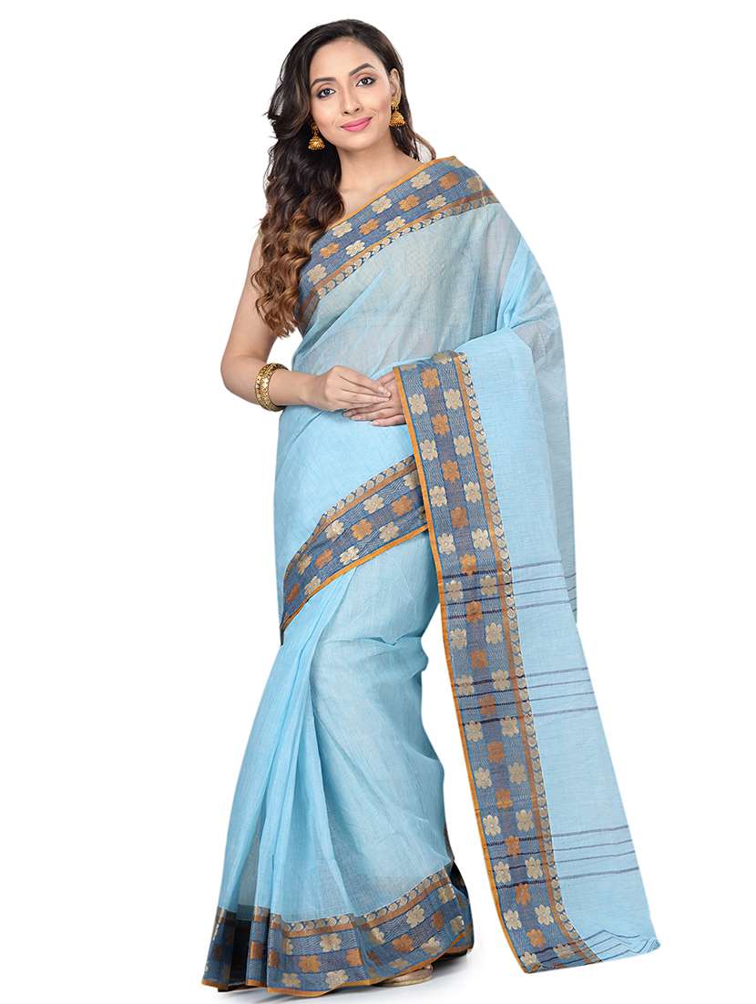 bordered tant saree