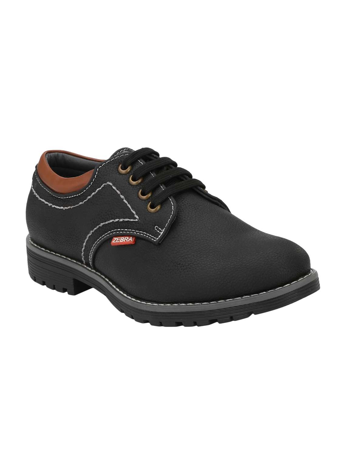 black leatherette low ankle boots