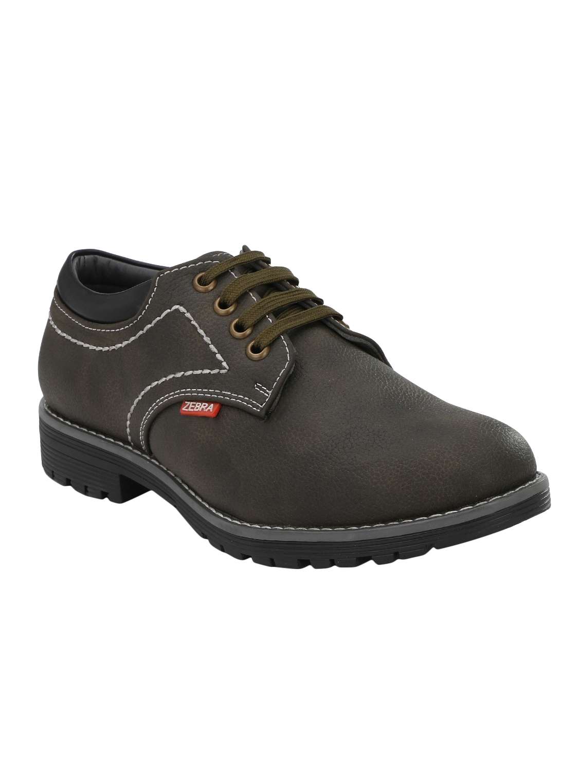 green leatherette low ankle boots