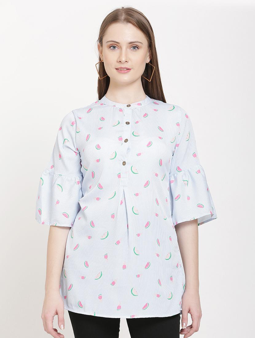 mandarin neck quirky tunic - 16754529 - Zoom Image - 0