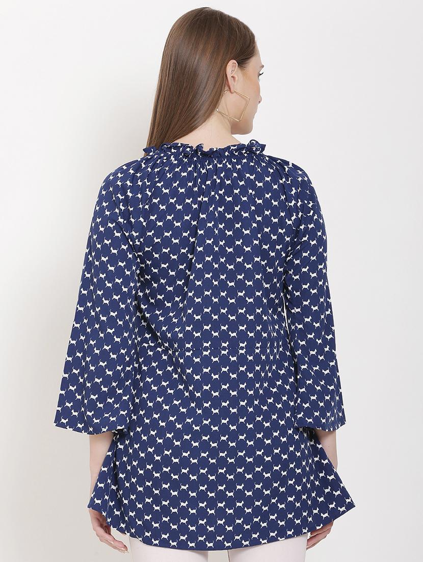 tie up neck quirky tunic - 16754530 - Standard Image - 3