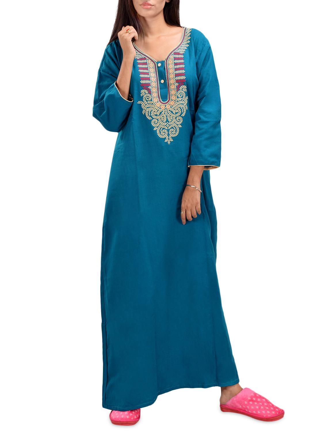 embroidered woolen nighty - 16754629 - Zoom Image - 0