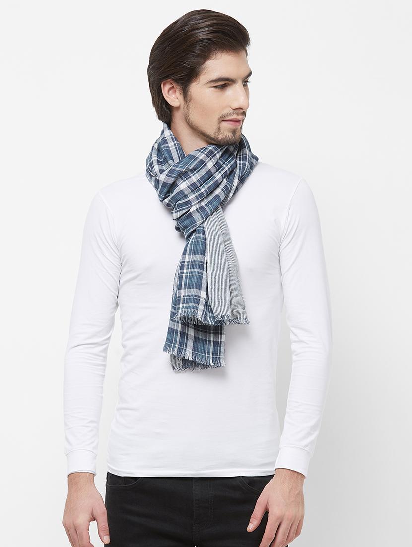 blue checkered muffler - 16756592 -  Zoom Image - 0
