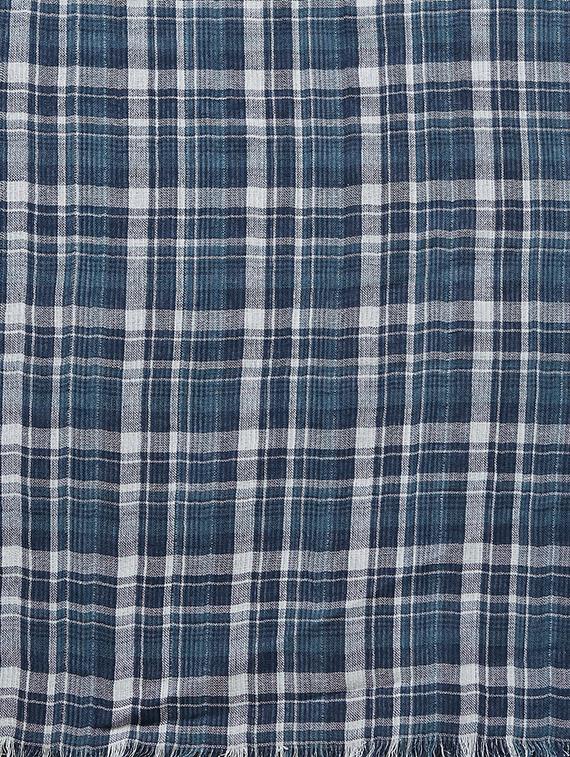 blue checkered muffler - 16756592 - Standard Image - 3
