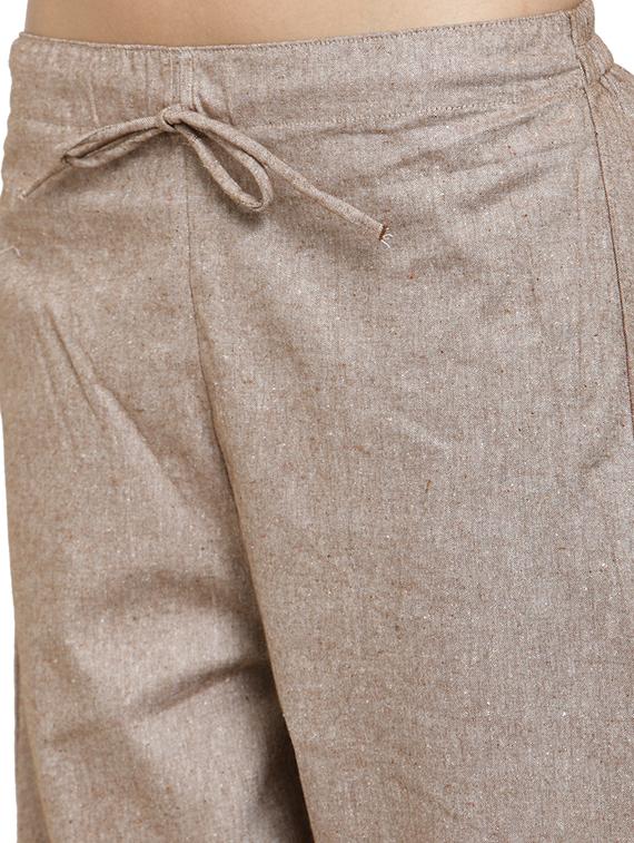 drawstring waist solid trouser - 16757189 - Standard Image - 3