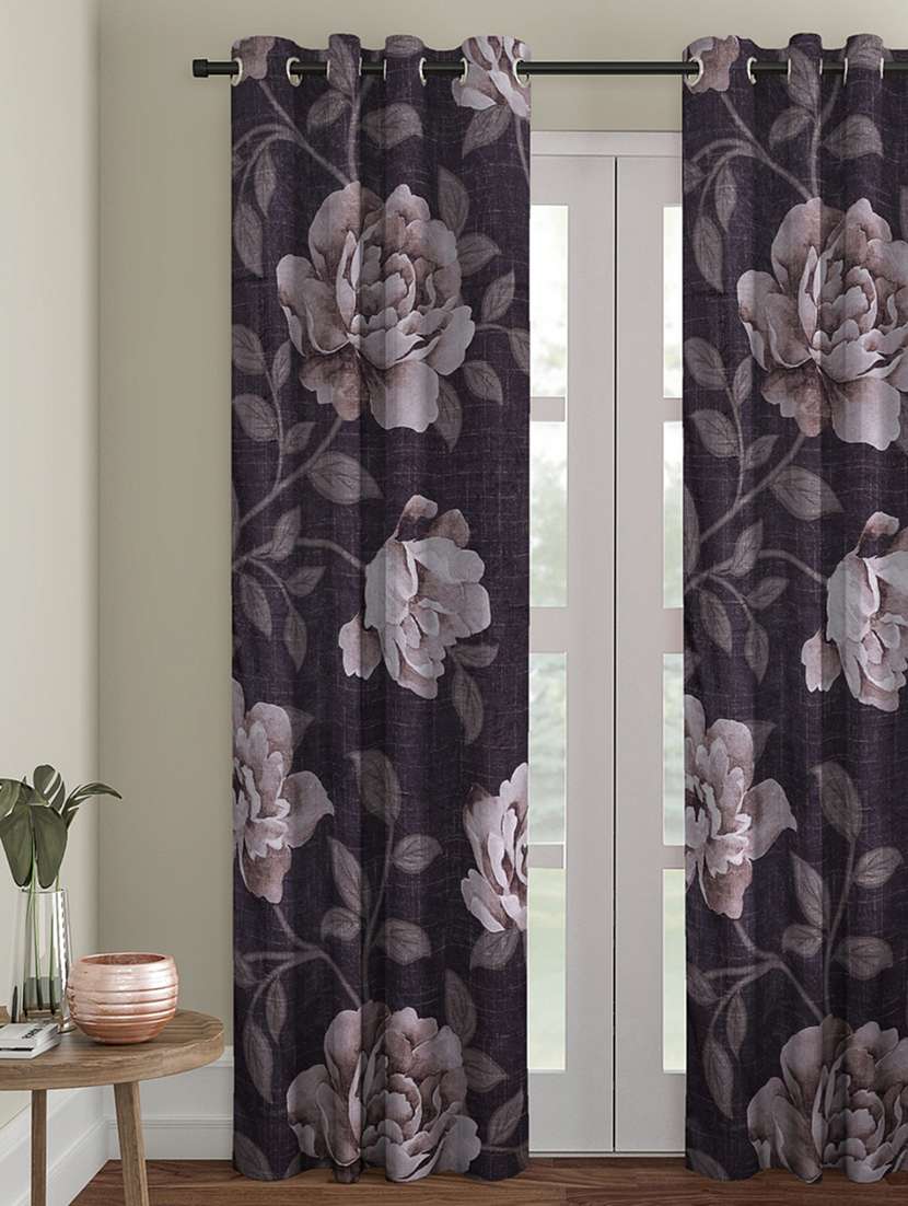 Buy Online Polyester Velvet Curtain Single 7 Feet From Curtains