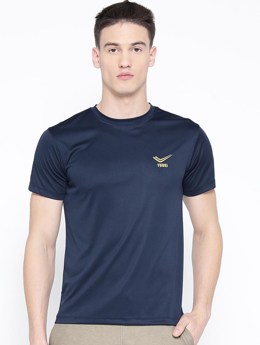 blue solid t-shirt