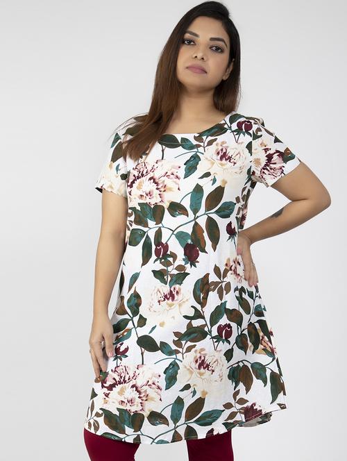 round neck floral tunic - 16759763 -  Standard Image - 0