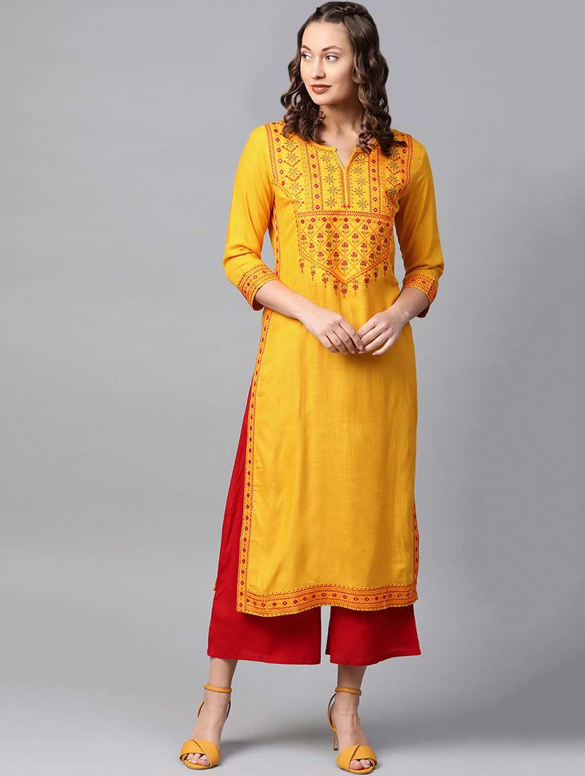embroidered kurta palazzo set