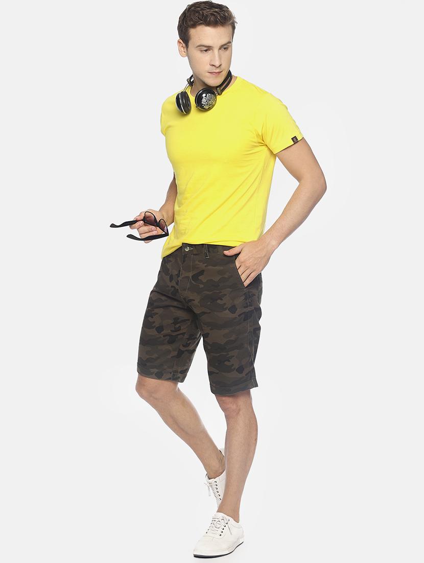 green camouflage printed shorts - 16762306 - Standard Image - 3