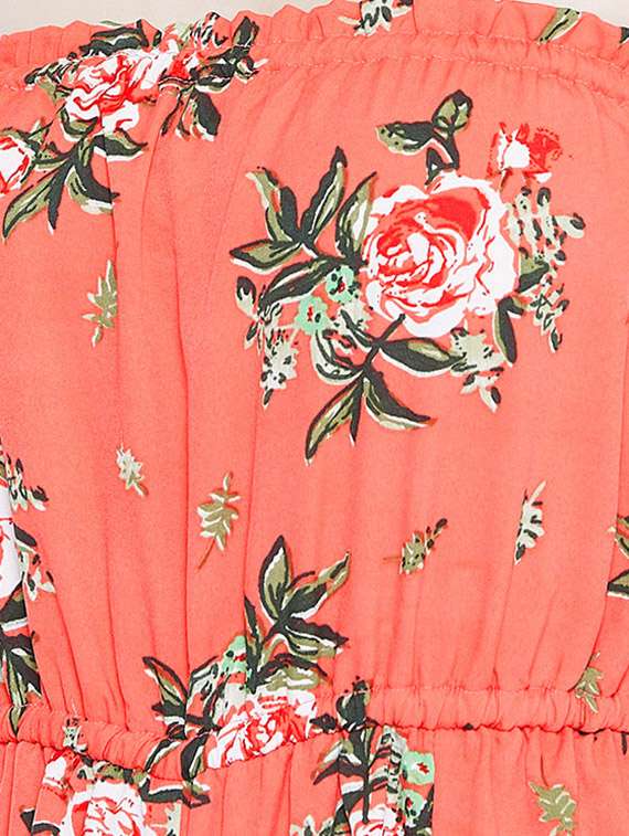 off shoulder floral full leg jumpsuit - 16764150 -  Standard Image - 3