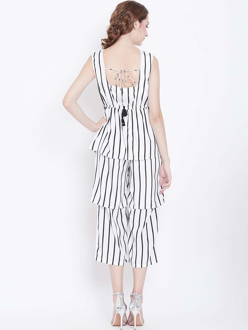 layered striped  jumpsuit - 16764152 -  Standard Image - 3