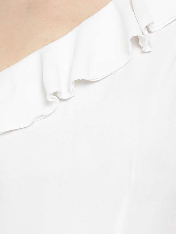 single shoulder ruffle detail jumpsuit - 16764154 -  Standard Image - 3