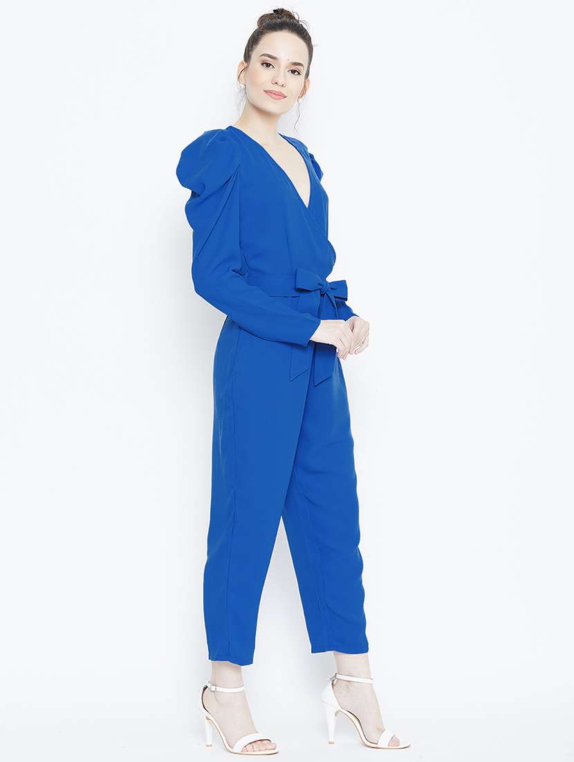 tie knot puff sleeved jumpsuit - 16764157 -  Standard Image - 3